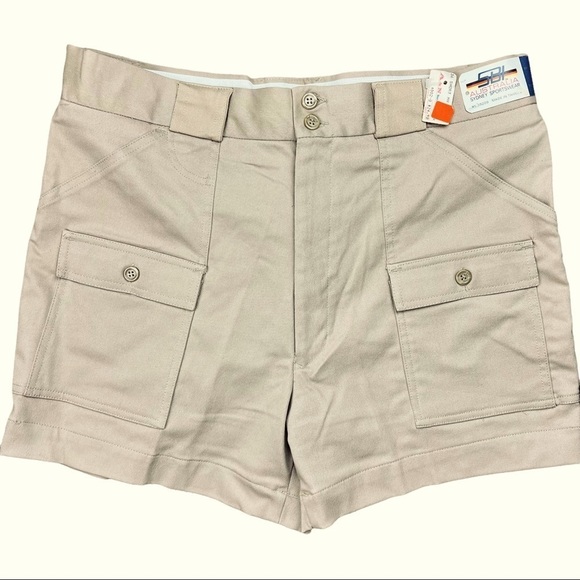 Vintage Other - Vintage SBI Australia Khaki Fisherman Shorts NOS Comfy Stretch Pockets 38